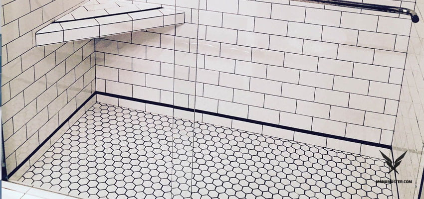 Bathroom tile grout color