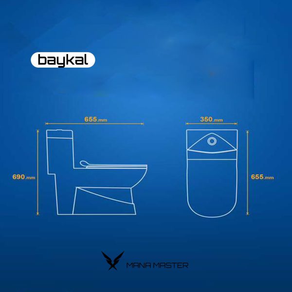 ابعاد توالت فرنگی کسری مدل بایکال