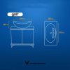 ابعاد ست کابینت و روشویی کسری مدل گلف
