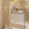 کاشی پرسلان نوین سرام 60*30 رنگ کرم قهوه‌ای مدل گارنت پانچ استراکچر لعاب براق کالیبره - تصویر 2