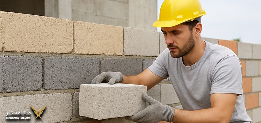 اصول دیوار چینی با بلوک
