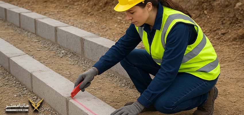 آموزش دیوار چینی با بلوک سیمانی
