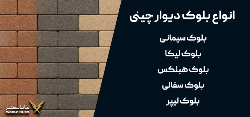 انواع بلوک های دیوار چینی